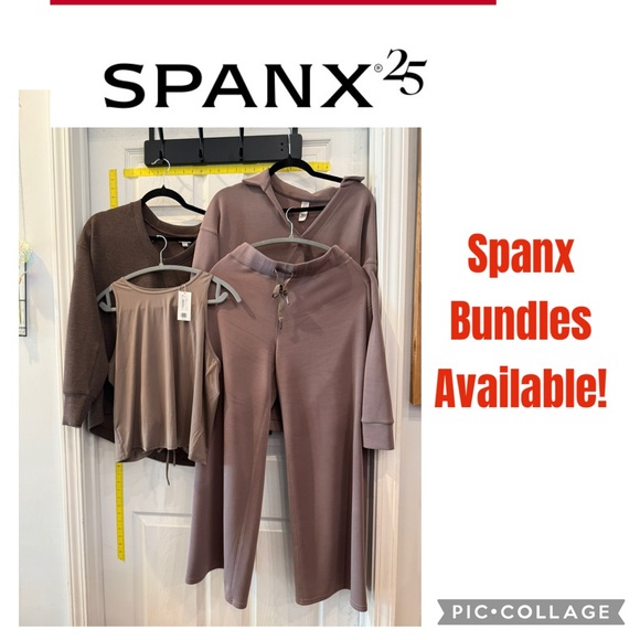 Spanx Air Essentials Brushed V-Neck Tunic in Smoke - Picture 2 of 6